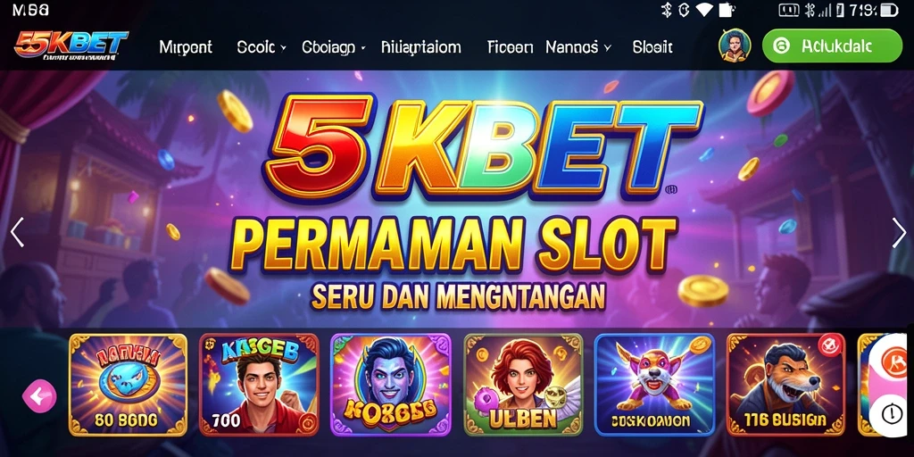 Tampilan layar gameplay Slot yang mendebarkan di 55KBET.
