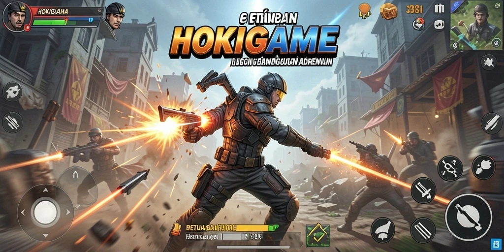 Tangkapan layar HOKIGAME menampilkan aksi mendebarkan dalam setiap level.