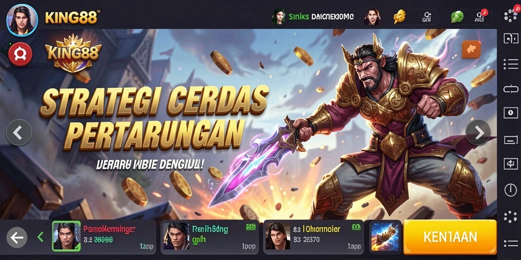 Tampilan gameplay KING88 yang menegangkan dan penuh strategi.