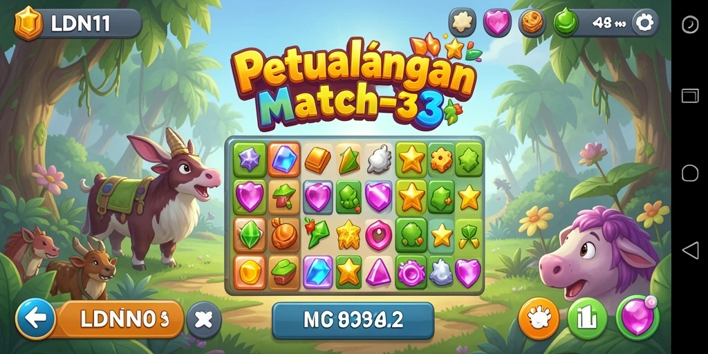 Tampilan gameplay LDN11 yang seru dan penuh warna.