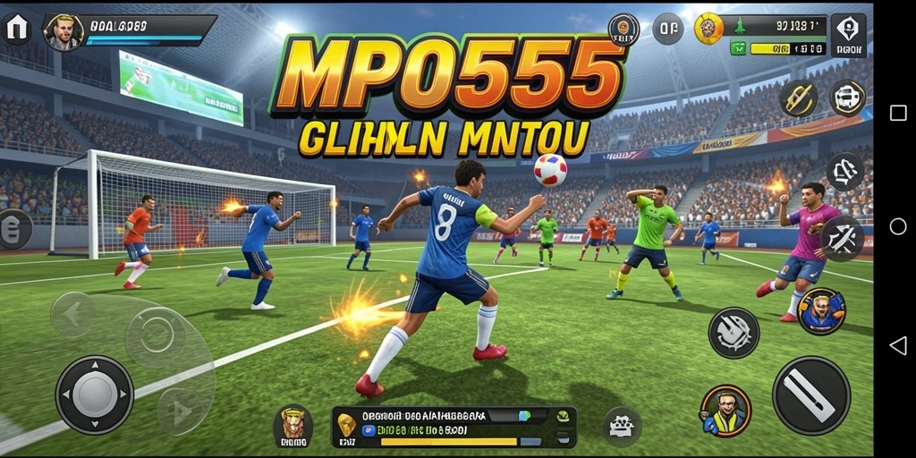 Gameplay seru dalam MPO555 yang memperlihatkan aksi olahraga.