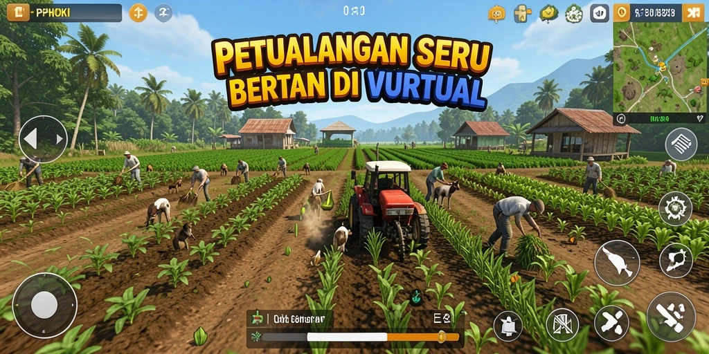 Tampilan gameplay seru bertani di PPHOKI.