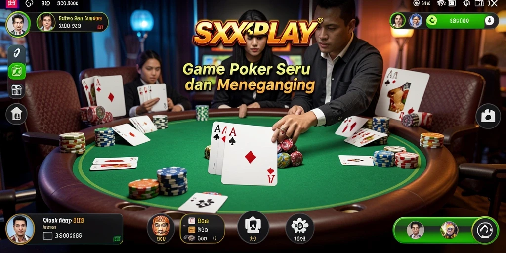 Tampilan gameplay lagu Poker SXXPLAY yang menegangkan dan mengasyikkan.