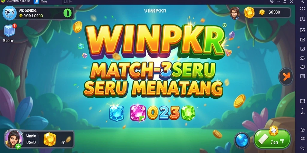 Tampilan gameplay WINPKR yang menantang dalam genre Match-3.